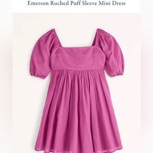 Abercrombie Emerson Ruched Dress Size XL Berry